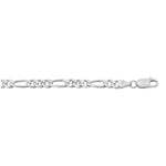 Sterling silver, 5.6mm figaro chain.