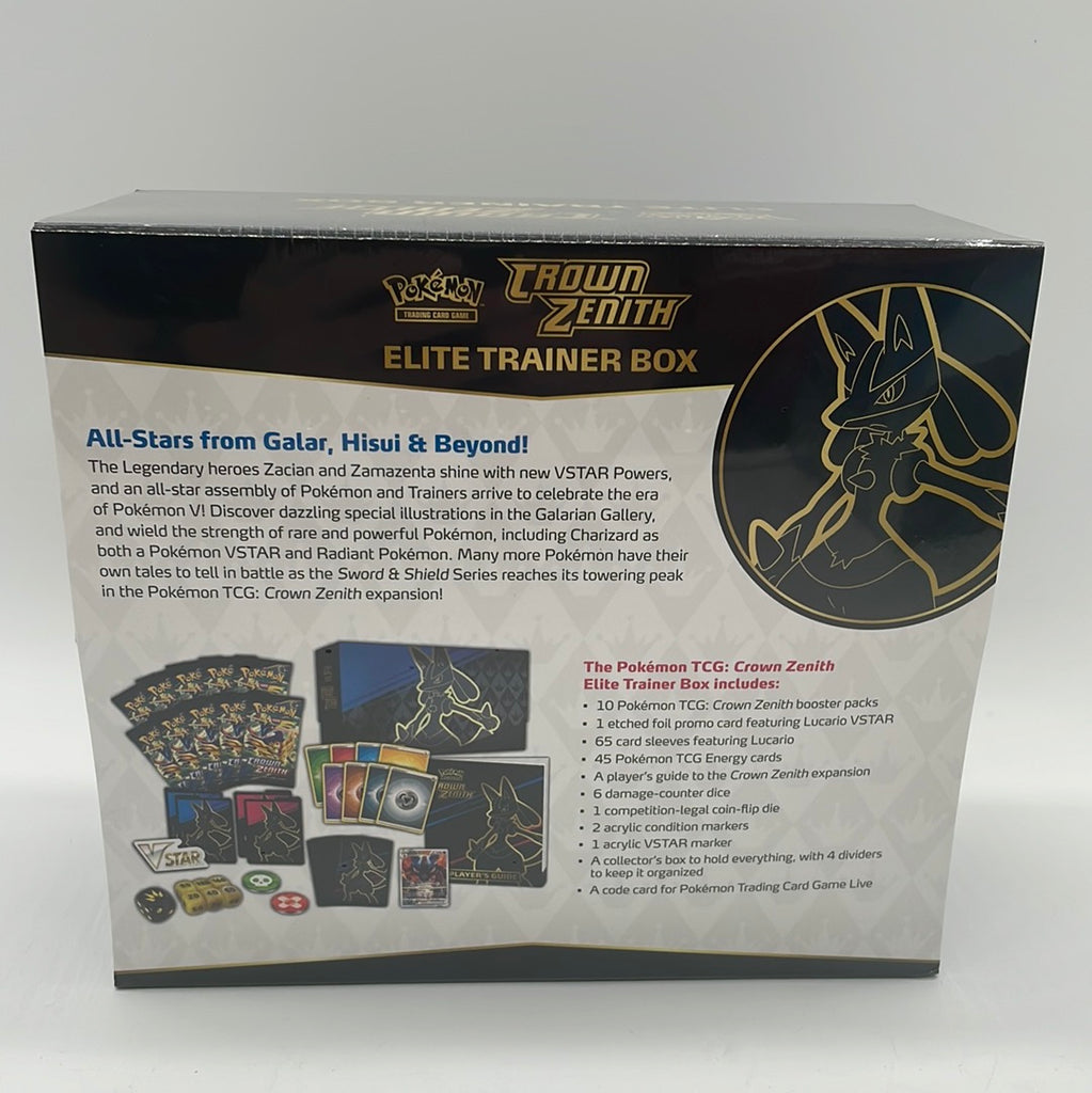 Pokmon Trading Card Game: Crown Zenith Elite Trainer Box KING'S PAWN CHATHAM Pokmon Trading Card Game: Crown Zenith Elite Trainer Box KING'S PAWN CHATHAM